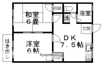 シェルブール下島 105｜静岡県静岡市駿河区下島(賃貸アパート2DK・1階・38.88㎡)の写真 その2