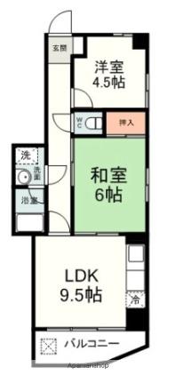 ホリホックイン南安倍 502｜静岡県静岡市葵区南安倍１丁目(賃貸マンション2LDK・5階・46.32㎡)の写真 その2