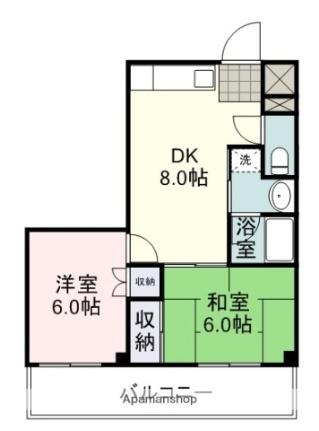 イルパルコ 303｜静岡県静岡市駿河区池田(賃貸マンション2DK・3階・41.76㎡)の写真 その2