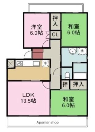 ＭＥＳＳＡＧＥ清水東2号棟 108 ｜ 静岡県静岡市清水区高橋２丁目（賃貸マンション3LDK・1階・74.37㎡） その2