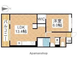 Ｒｅｓｉｄｅｎｃｅ　ｄｅ　白金 2階1LDKの間取り