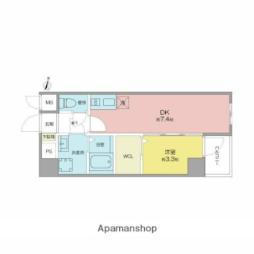 JR中央本線 鶴舞駅 徒歩10分の賃貸マンション 7階1DKの間取り