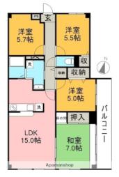 シーズンコート泰明町 3階4LDKの間取り