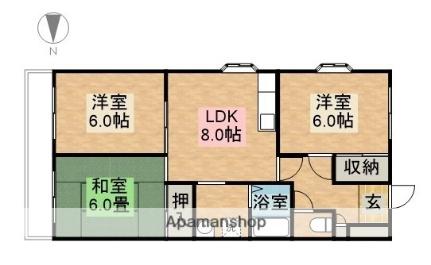 シャインハイツ入場  ｜ 愛知県名古屋市港区入場２丁目（賃貸マンション3LDK・4階・58.32㎡） その2