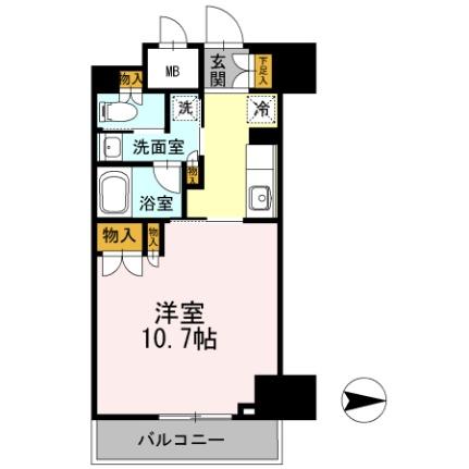 愛知県名古屋市中区栄４丁目(賃貸マンション1R・9階・32.74㎡)の写真 その2