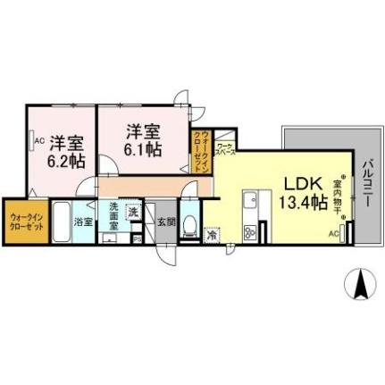 サンカーム　つるまい ｜愛知県名古屋市昭和区鶴舞３丁目(賃貸アパート2LDK・3階・63.20㎡)の写真 その2