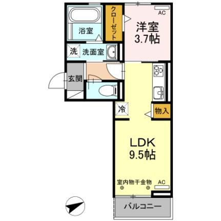 Ｆｅｌｉｃｅ 301｜三重県四日市市羽津町(賃貸アパート1LDK・3階・35.83㎡)の写真 その2