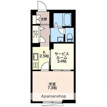 グランデュールＭ 102｜三重県四日市市蒔田２丁目(賃貸マンション1K・1階・34.40㎡)の写真 その2