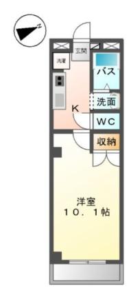 アネモネ 302｜三重県四日市市中浜田町(賃貸マンション1K・3階・29.40㎡)の写真 その2