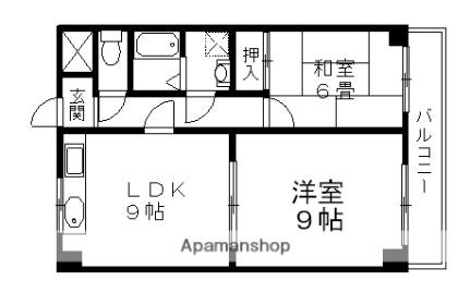 Ｎａｓｕ23 406｜滋賀県彦根市後三条町(賃貸マンション2LDK・4階・51.84㎡)の写真 その2