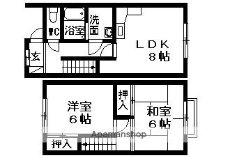 ＴＯＫＩＯ館II 1-D｜滋賀県甲賀市水口町新城(賃貸アパート2LDK・1階・52.99㎡)の写真 その2