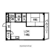 JR東海道・山陽本線 栗東駅 徒歩10分の賃貸マンション 1階1LDKの間取り