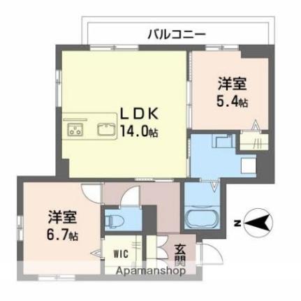 カーサ・ラクーン八日市 201｜滋賀県東近江市八日市松尾町(賃貸アパート2LDK・2階・62.77㎡)の写真 その2