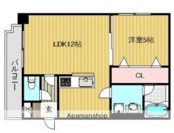 カーサファミリア弐番館 1階1LDKの間取り