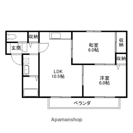 エスペランサ 202｜滋賀県長浜市八幡東町(賃貸アパート2LDK・2階・55.44㎡)の写真 その2