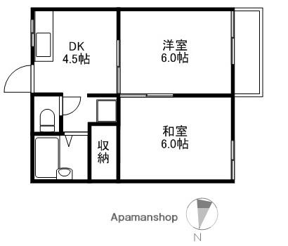 ささまハイツ 203｜滋賀県大津市南郷１丁目(賃貸アパート2DK・2階・29.81㎡)の写真 その2