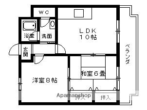 トップペアー福甚Ｎｏ．2 203 ｜ 滋賀県草津市野路東４丁目（賃貸マンション2LDK・2階・52.80㎡） その2