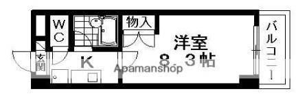 ワイズレジデンス南草津 1217｜滋賀県草津市橋岡町(賃貸マンション1K・2階・24.00㎡)の写真 その2