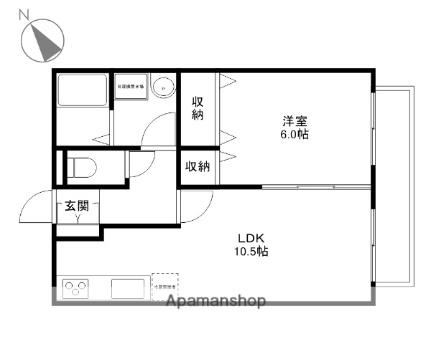 グラン・シャリオ 203 ｜ 滋賀県甲賀市甲南町深川（賃貸アパート1LDK・1階・40.33㎡） その2