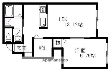 クレセント18 102 ｜ 滋賀県彦根市西今町（賃貸アパート1LDK・1階・46.00㎡） その2