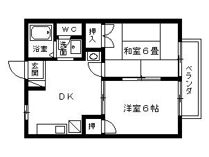 メゾンアドレ 102｜滋賀県草津市南笠東４丁目(賃貸アパート2DK・1階・40.04㎡)の写真 その2