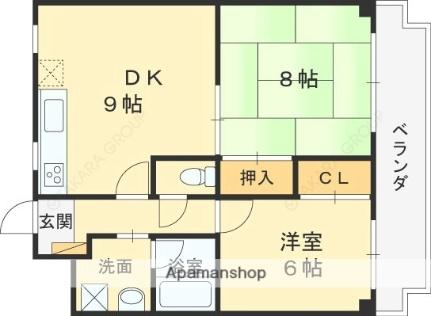 プルミエール高槻 303｜大阪府高槻市土橋町(賃貸マンション2DK・3階・48.06㎡)の写真 その2