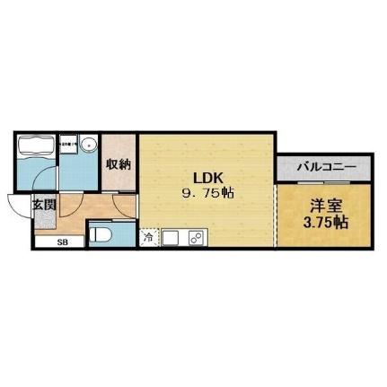 クレドールＫ 102｜大阪府枚方市走谷１丁目(賃貸アパート1LDK・1階・39.33㎡)の写真 その2