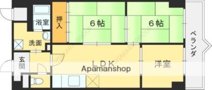 ＳＵＮミネマツ ｜大阪府寝屋川市香里新町(賃貸マンション3LDK・3階・56.92㎡)の写真 その2