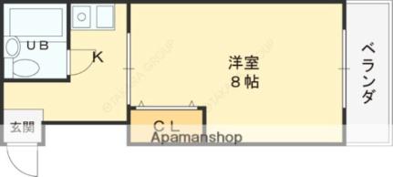 アペックスハイツユニ 201｜大阪府東大阪市御厨栄町２丁目(賃貸マンション1K・2階・22.00㎡)の写真 その2