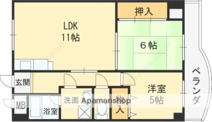 大阪府東大阪市長田東３丁目(賃貸マンション2LDK・4階・55.69㎡)の写真 その2