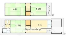 🉐敷金礼金0円！🉐喜里川町13ー14戸建　南側