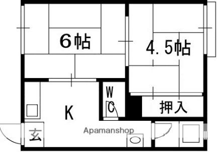 永和ハイツ 201｜大阪府東大阪市永和１丁目(賃貸アパート2K・2階・29.60㎡)の写真 その2