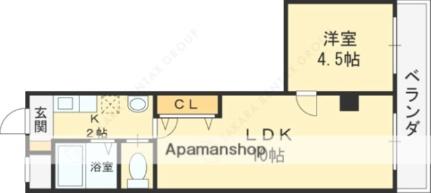 大阪府東大阪市楠根２丁目(賃貸マンション2K・3階・25.00㎡)の写真 その2