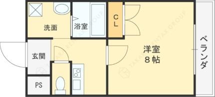 エイチ・ツー・オー新町II 402｜大阪府東大阪市新町(賃貸マンション1K・4階・26.18㎡)の写真 その2