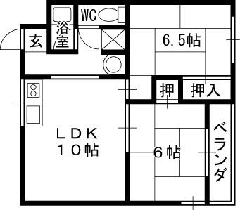 河西マンション 308｜大阪府東大阪市加納７丁目(賃貸マンション2LDK・3階・43.16㎡)の写真 その2