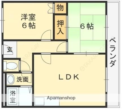 プレアール本郷 402｜大阪府柏原市本郷４丁目(賃貸マンション2LDK・4階・52.00㎡)の写真 その2