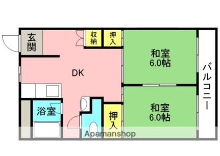 にしまちハイツ 302｜大阪府寝屋川市田井西町(賃貸マンション2DK・3階・44.00㎡)の写真 その2