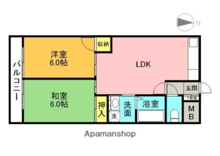 リッチメイトデマル 306｜大阪府高槻市出丸町(賃貸マンション2LDK・3階・47.32㎡)の写真 その2