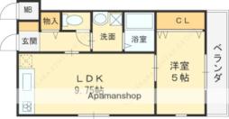 京阪本線 牧野駅 徒歩34分の賃貸アパート 2階1LDKの間取り