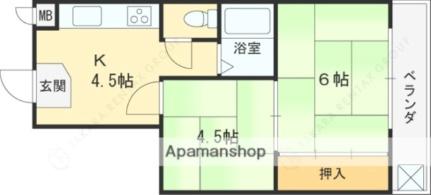 ハイツアスカ 302｜大阪府大阪市旭区赤川３丁目(賃貸マンション2DK・3階・29.50㎡)の写真 その2