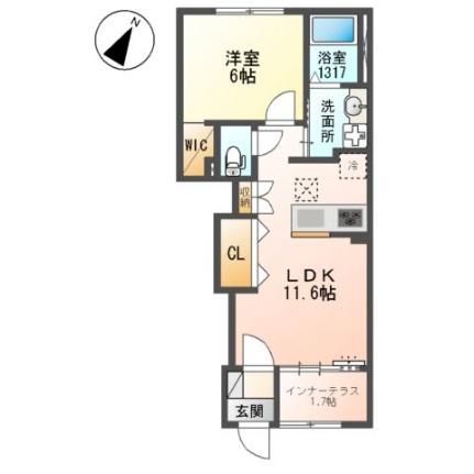 Ｃｈｒｏｍａ　Ｍｅａｄｏｗｓ（クロマ・メドウズ） 102｜大阪府枚方市長尾元町６丁目(賃貸アパート1LDK・1階・44.92㎡)の写真 その2