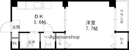 コート・アルバ 202｜大阪府枚方市磯島茶屋町(賃貸マンション1DK・2階・27.20㎡)の写真 その2