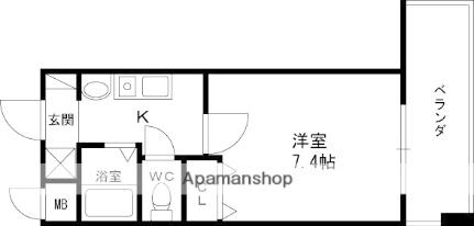 大阪府寝屋川市香里新町(賃貸マンション1K・3階・22.03㎡)の写真 その2