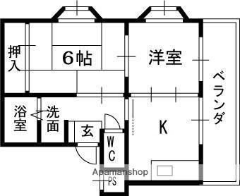 ラークサツキ 201｜大阪府寝屋川市新家１丁目(賃貸マンション2DK・2階・40.00㎡)の写真 その2