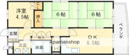 リーヴァ東花園 306｜大阪府東大阪市新池島町３丁目(賃貸マンション3DK・3階・58.32㎡)の写真 その2