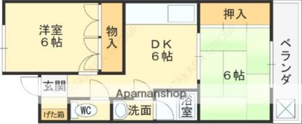 新栄プロパティー島泉 202｜大阪府羽曳野市島泉２丁目(賃貸マンション2DK・1階・40.00㎡)の写真 その2