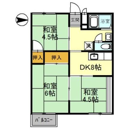 大阪府東大阪市御幸町(賃貸アパート3DK・2階・38.12㎡)の写真 その2