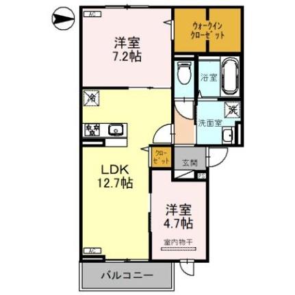 大阪府柏原市古町３丁目(賃貸アパート2LDK・3階・58.37㎡)の写真 その2