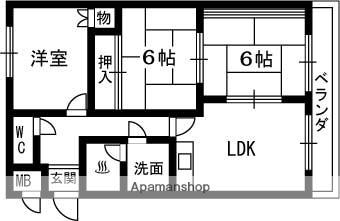 プラザテイクスリー 203｜大阪府八尾市南本町４丁目(賃貸マンション3LDK・2階・61.29㎡)の写真 その2