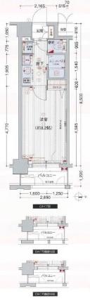 プレサンス本町リアルシティ 0303｜大阪府大阪市中央区瓦町１丁目(賃貸マンション1K・3階・24.16㎡)の写真 その2